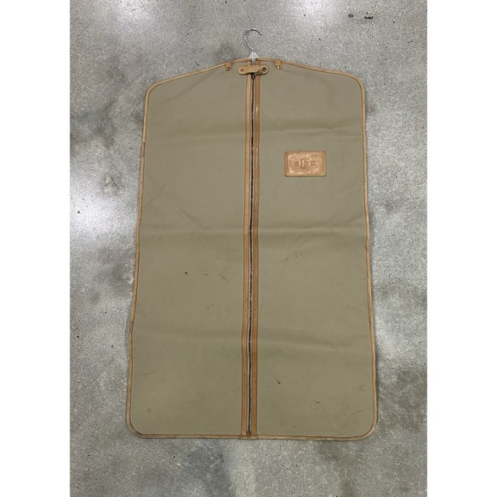 King Ranch‎ Leather Trim Garment Cover Carry-on Suit Bag Leather Canvas